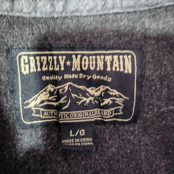 Grizzley Mountain Button Down Shirt Mens SZ Large Flannel Workwear Outdoors - Picture 4 of 4